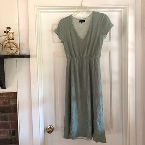 Roolee Sage Green Dress with Elastic Waist